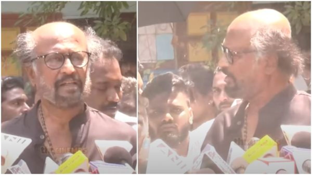 At Sarath Babu funeral Superstar Rajinikanth denied umbrella video goes viral