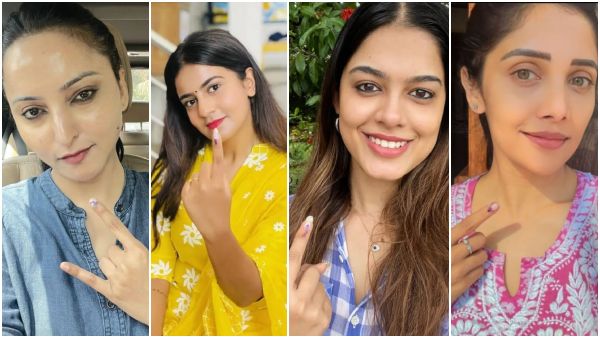 Ragini Dwivedi, Sapthami Gowda, Harshika Poonacha, Amrutha Iyengar And others casted Vote
