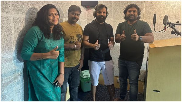 Sathish Ninasam, Rachita Ram, Aditi Prabhudeva Movie Matinee dubbing finished
