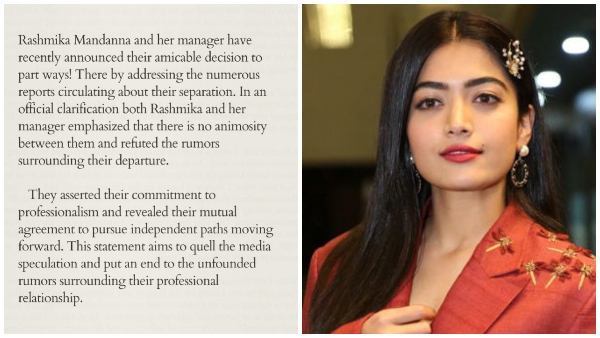 80 lakhs cheat rumors, Official note from Rashmika and her Manager 80 lakhs cheat rumors, Official note from Rashmika and her Manager