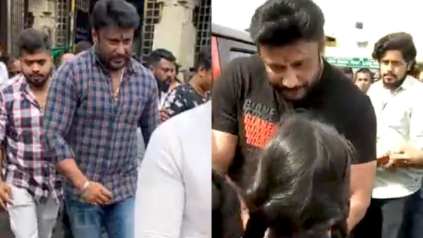 Darshan visited Chamundi Betta on the occasion of Ashada Shukravara Darshan visited Chamundi Betta on the occasion of Ashada Shukravara