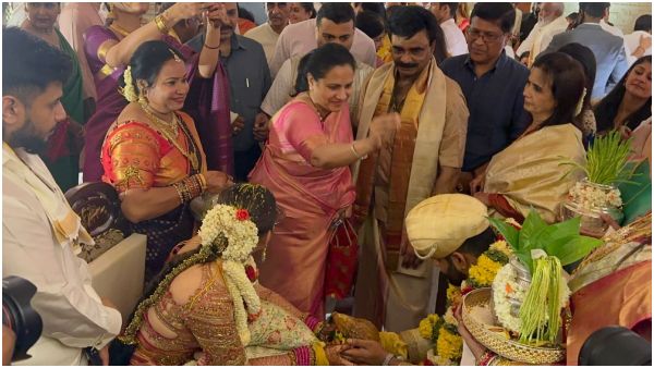Rajinikanth, Yash, Mohan Babu, Ashwini Puneeth Rajkumar attended Abhishek and Aviva Bidapa Marriage Rajinikanth, Yash, Mohan Babu, Ashwini Puneeth Rajkumar attended Abhishek and Aviva Bidapa Marriage