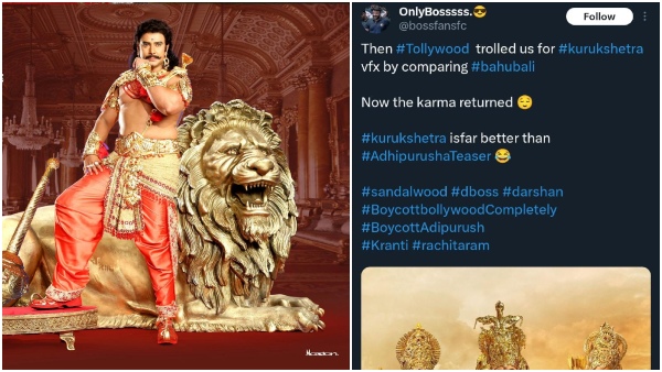 Telugu fans troll Kurukshetra VFX using Baahubali; now its turning to Prabhas Adipurush