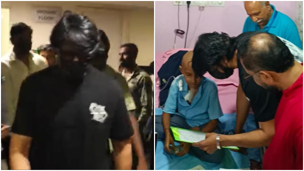 Kichcha Sudeep met his little fan Sakshi in the hospital, who is fighting cancer Kichcha Sudeep met his little fan Sakshi in the hospital, who is fighting cancer