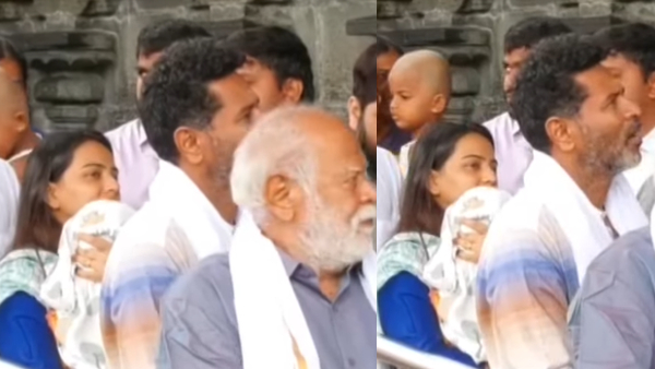 Prabhudeva, Tirupati with Wife Daughter