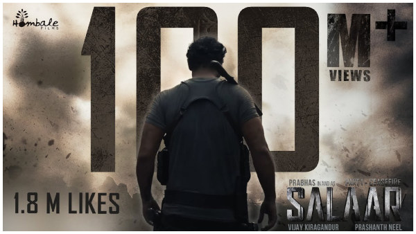 Prabhass Salaar Teaser Hits 100 Million Views, Makers confirms trailer Date