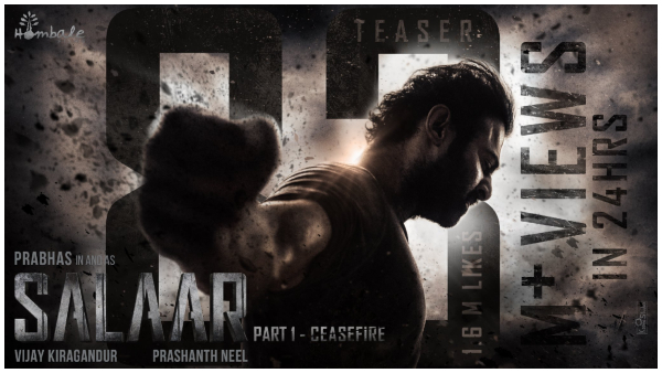 Prabhas Starrer Salaar Teaser hits a whooping 83 Million Views in 24 Hours