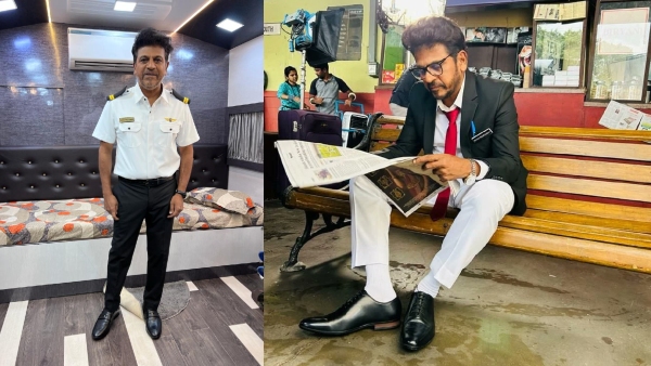 Shivarajkumars pilot and train master getup not for movie here is the details Shivarajkumars pilot and train master getup not for movie here is the details
