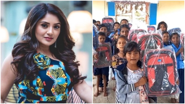 Actress Karunya Ram celebrates birthday with school kids