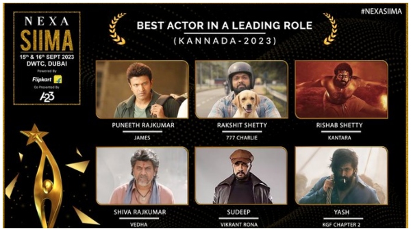 SIIMA 2023 Best actor kannada: tough competition between yash, Rishab shetty 