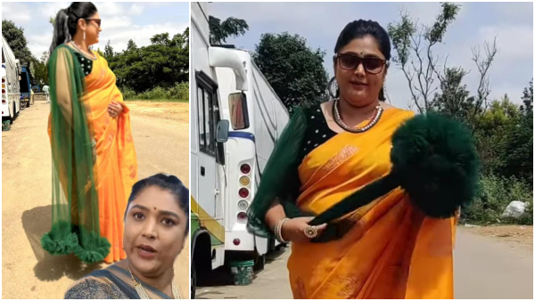 Star Suvarna Super Star Reality Show Anchor Shalinis blouse design went viral 