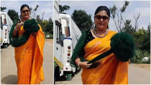 Star Suvarna Super Star Reality Show Anchor Shalinis blouse design went viral 