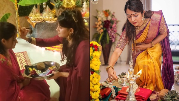 Actor Yash, Radhika Pandit, Radhika Kumaraswamy celebrate Varamahalakshmi festival Actor Yash, Radhika Pandit, Radhika Kumaraswamy celebrate Varamahalakshmi festival