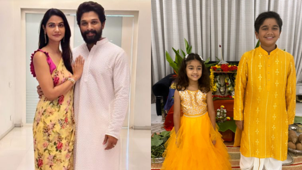 Ganesh Chaturthi 2023: Allu Arjuns Ganesh Chaturthi celebrations at home