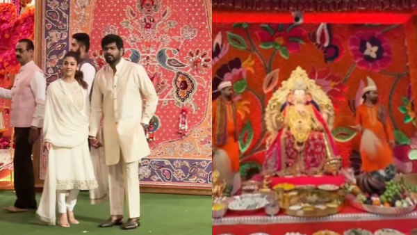 Nayanthara, Vignesh Shivan at Ambanis Ganpati Chaturthi celebrations 