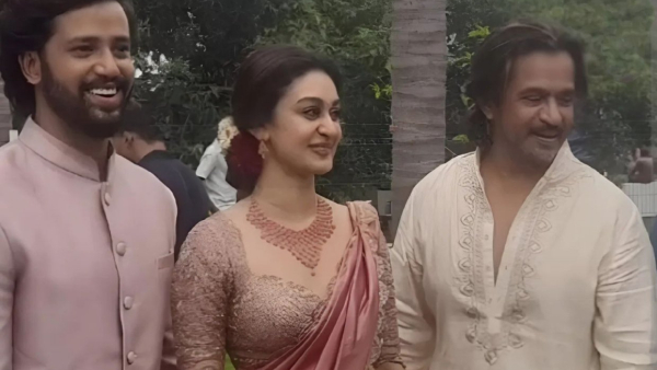 Actor Arjun Sarjas daughter Aishwarya Sarja engaged with Thambi Ramaiah’s son Umapathy