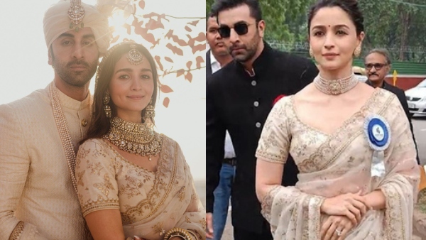 Actress Alia Bhatt accepts National Film Award in her wedding saree, fans reaction
