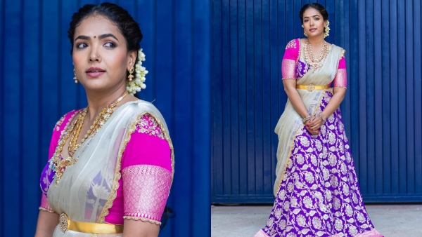 Actress Anupama Gowda half saree photoshoot 
