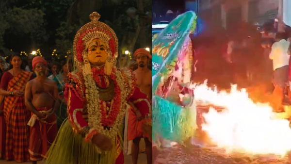 Recreation of Kantara song cause fire accident in Kadapa district, five injured