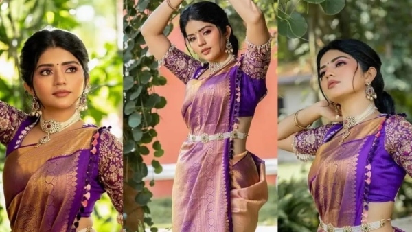 Actress Megha Shetty Stunning saree photoshoot went viral