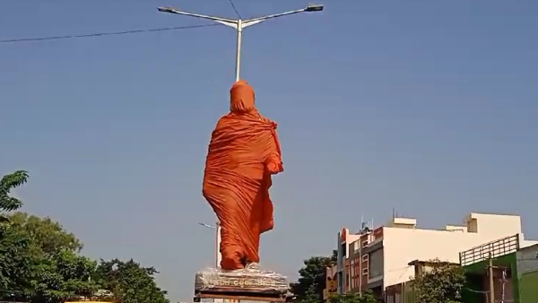 Actor Puneeth Rajkumar statue constructed overnight in chitradurga district Hiriyur Actor Puneeth Rajkumar statue constructed overnight in chitradurga district Hiriyur