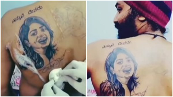 Fan gets actress Rachita Rams face and name tattooed on his back, see pics
