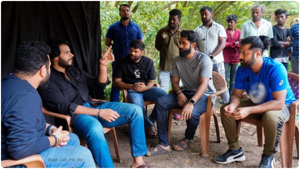 Actor Yuva Rajukumar Meets Nikhil kumaraswamy on the sets of production no 28 Actor Yuva Rajukumar Meets Nikhil kumaraswamy on the sets of production no 28
