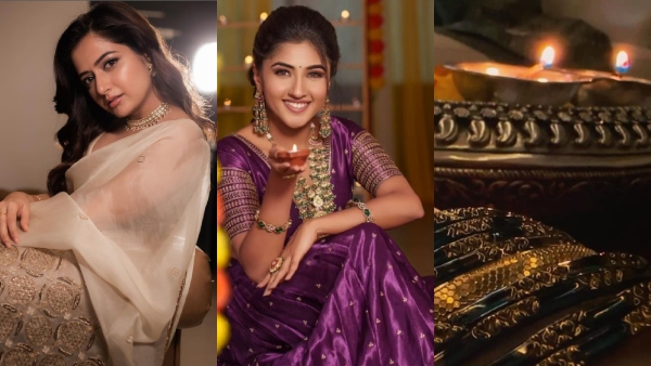 Sandalwood actress Radhika Pandit, Rachita Ram, Ragini Dwivedi celebrates deepavali