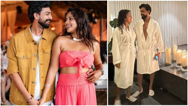 Hebbuli actress Amala Paul Pre Wedding Photos with Fiance Jagath Desai Is Trending Hebbuli actress Amala Paul Pre Wedding Photos with Fiance Jagath Desai Is Trending