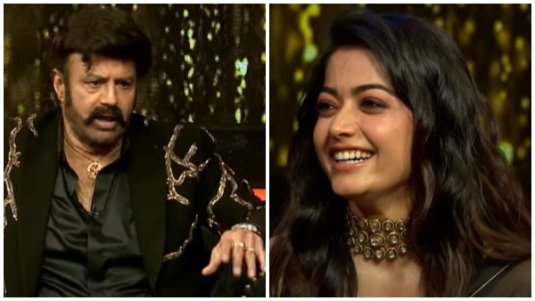 Balakrishna proposes to Rashmika mandanna on his talk show and warns Vijay devarakonda