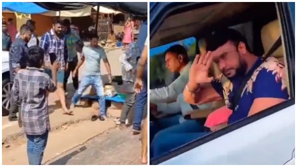 Darshan visits Aarathi Ukkada Maramma Temple, Kaatera trailer, teaser will drop on this date