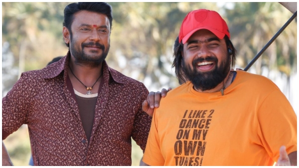 Darshan visits Aarathi Ukkada Maramma Temple, Kaatera trailer, teaser will drop on this date