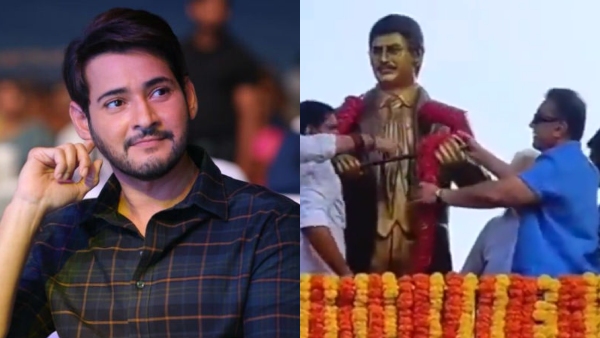 Actor Kamal Haasan unveils Superstar Krishnas statue in Andhra Pradeshs Vijayawada