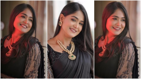 Paaru serial fame actress Pics mokshitha Looks Stunning In Black Saree, See Pics Paaru serial fame actress Pics mokshitha Looks Stunning In Black Saree, See Pics