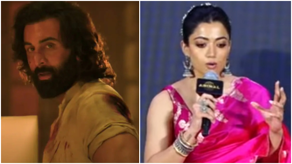 Actress Rashmika Mandanna reacted on kissing scene in Animal movie in Bengaluru