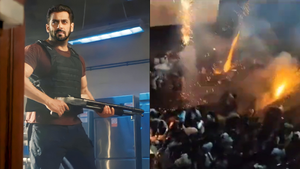 Tiger 3: Salman Khan Fans bursted fire crackers inside the cinema hall, watch the Horrible video
