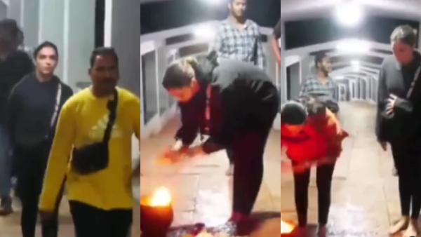 Deepika Padukone climbing at Tirumala temple barefoot with sister Anisha