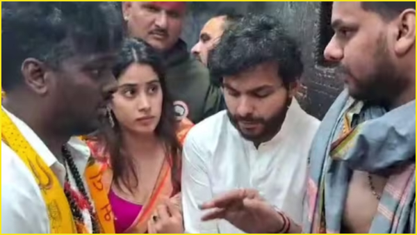 Janhvi Kapoor visits Ujjains Mahakaleshwar temple with boyfriend Shikhar Pahariya with Atlee 