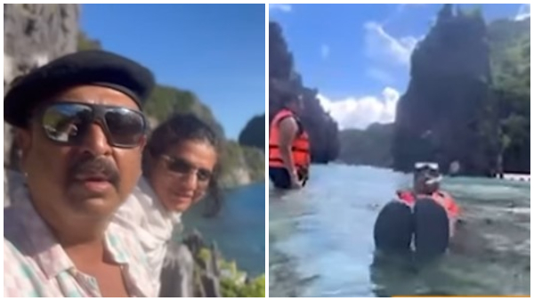 Naresh, Pavitra Lokesh gives a glimpse of their scuba diving experience in the philippines