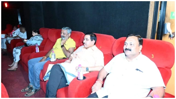 Minister Pralhad Joshi reviews Darshan starrer Kaatera	
