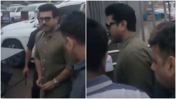 Tollywood mega power star Ram Charan visits chamundeshwari temple in mysore 
