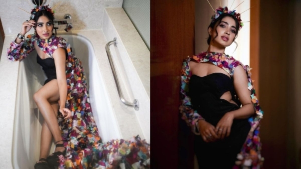 Kannada Actress Saanya Iyer Unique Bathtub Photoshoot