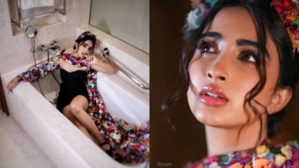 Kannada Actress Saanya Iyer Unique Bathtub Photoshoot
