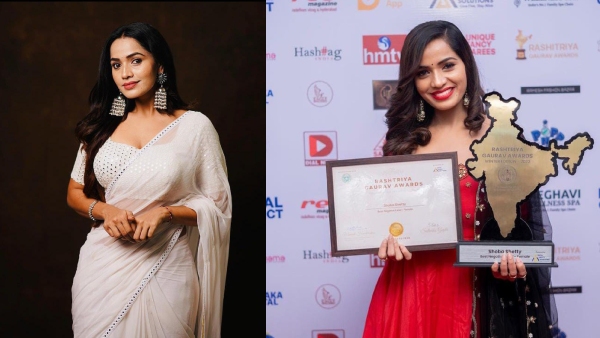 Kannada television actress Shobha Shetty has won the Rashtriya Gaurav Award
