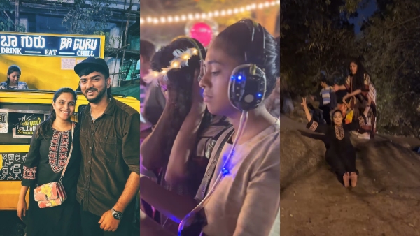 Actress Sonu Gowda, Samyukta Hornad enjoys Basavanagudi Kadalekai Parishe