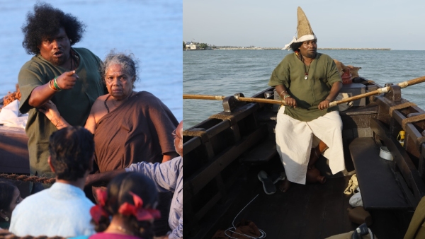  While shooting Boat movie Yogi Babu litterly fell into the sea 