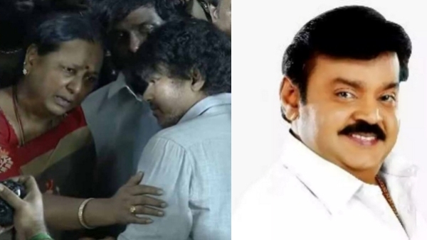 Thalapathy Vijay hit with a slipper at Captain Vijaykanths funeral