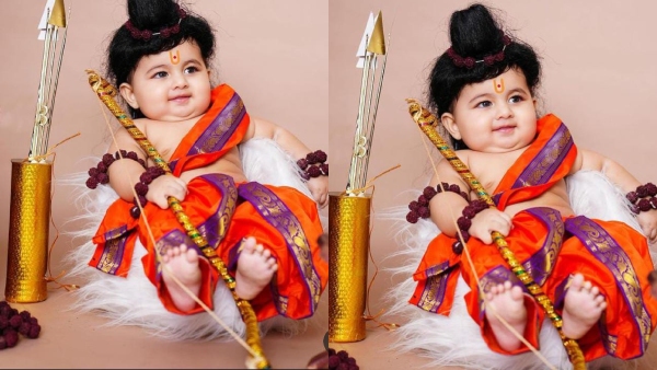 Tv actress Radhika Rao dressed up as Balarama for her sons photo shoot Tv actress Radhika Rao dressed up as Balarama for her sons photo shoot