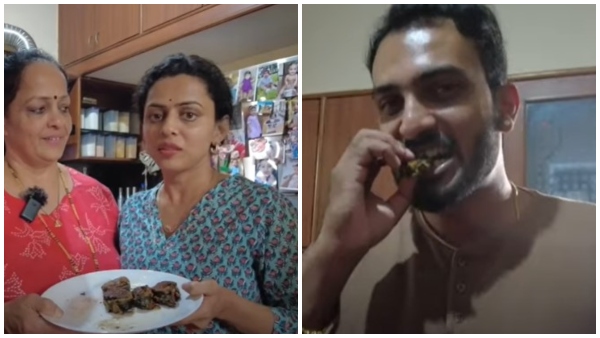 TV actress Amrutha Ramamoorthi makes Patrode dish with moms help TV actress Amrutha Ramamoorthi makes Patrode dish with moms help