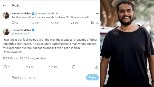 Director Hemant Rao is upset that actor Anantnag wont get Padma award this year either
